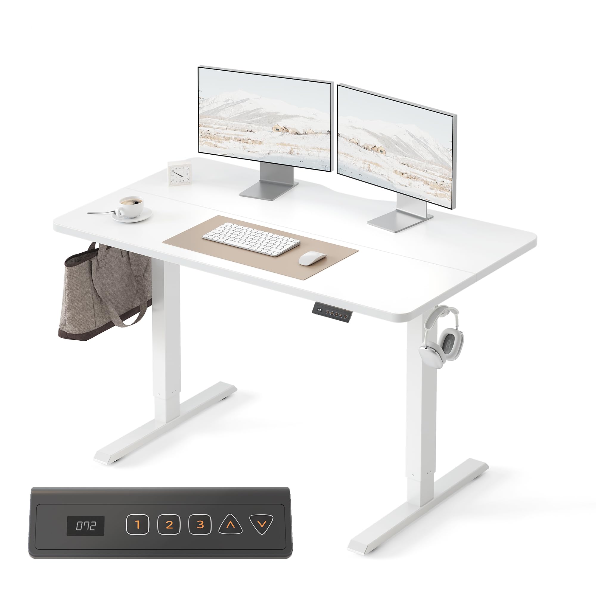 Amazon.co.jp: FEZIBO 電動 昇降式デスク スタンディングデスク 幅